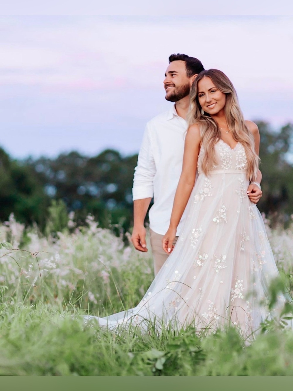 Altar'd State Blush Floral Embroidered Maxi Dress